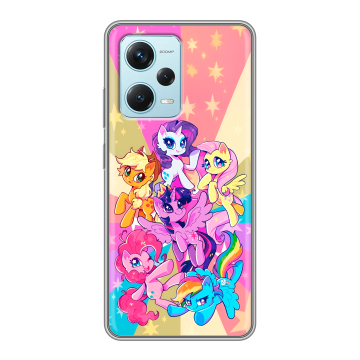 Силиконовый чехол на Xiaomi RedMi Note 12 Pro Plus с принтом My little pony Дружба чудо Силиконовый чехол на Xiaomi RedMi Note 12 Pro Plus с принтом My little pony Дружба чудо