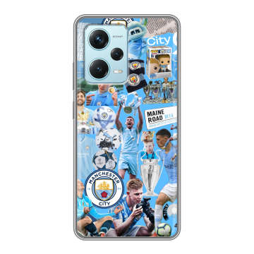 Силиконовый чехол на Xiaomi RedMi Note 12 Pro Plus с принтом Man City Манчестер Сити