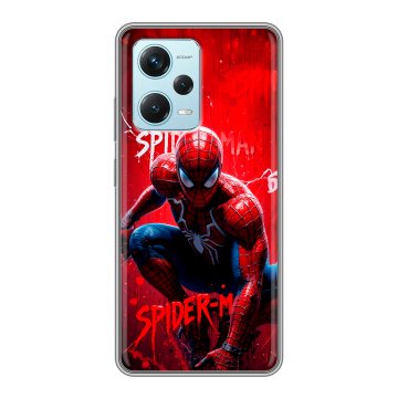 Силиконовый чехол на Xiaomi RedMi Note 12 Pro Plus с принтом Spiderman Человек паук Силиконовый чехол на Xiaomi RedMi Note 12 Pro Plus с принтом Spiderman Человек паук