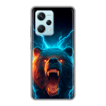 Силиконовый чехол на Xiaomi RedMi Note 12 Pro Plus с принтом Медведь