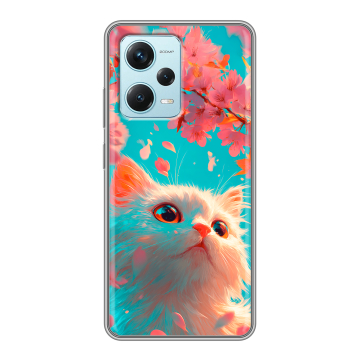 Силиконовый чехол на Xiaomi RedMi Note 12 Pro Plus с принтом Красивый кот