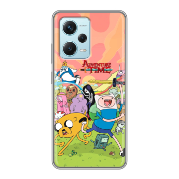 Силиконовый чехол на Xiaomi RedMi Note 12 Pro Plus с принтом Adventure time Время приключений