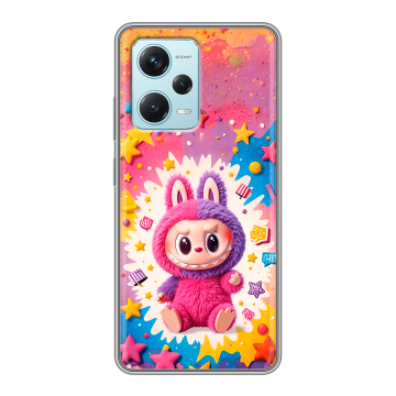 Силиконовый чехол на Xiaomi RedMi Note 12 Pro Plus с принтом Labubu Лабубу Силиконовый чехол на Xiaomi RedMi Note 12 Pro Plus с принтом Labubu Лабубу
