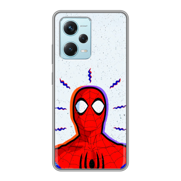 Силиконовый чехол на Xiaomi RedMi Note 12 Pro Plus с принтом Spiderman Человек паук
