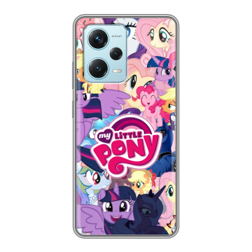 Силиконовый чехол на Xiaomi RedMi Note 12 Pro Plus с принтом My little pony Дружба чудо