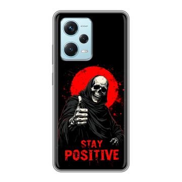 Силиконовый чехол на Xiaomi RedMi Note 12 Pro Plus с принтом смешной скелет