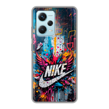 Силиконовый чехол на Xiaomi RedMi Note 12 Pro Plus с принтом Nike Найк Силиконовый чехол на Xiaomi RedMi Note 12 Pro Plus с принтом Nike Найк