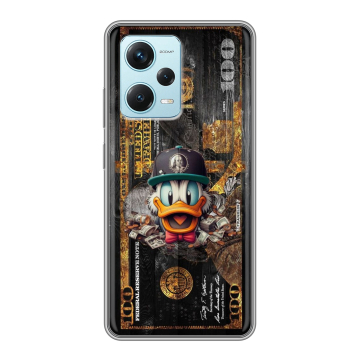 Силиконовый чехол на Xiaomi RedMi Note 12 Pro Plus с принтом Дональд Дак Доллар Силиконовый чехол на Xiaomi RedMi Note 12 Pro Plus с принтом Дональд Дак Доллар