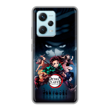 Силиконовый чехол на Xiaomi RedMi Note 12 Pro Plus с принтом Demon Slayer Клинок рассекающий демонов Силиконовый чехол на Xiaomi RedMi Note 12 Pro Plus с принтом Demon Slayer Клинок рассекающий демонов