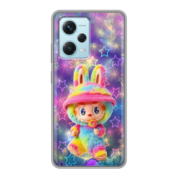 Силиконовый чехол на Xiaomi RedMi Note 12 Pro Plus с принтом Labubu Лабубу