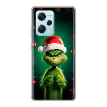 Силиконовый чехол на Xiaomi RedMi Note 12 Pro Plus с принтом Гринч Новый год Рождество