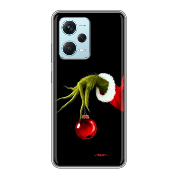 Силиконовый чехол на Xiaomi RedMi Note 12 Pro Plus с принтом Новый год Гринч