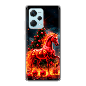 Силиконовый чехол на Xiaomi RedMi Note 12 Pro Plus с принтом Новый год
