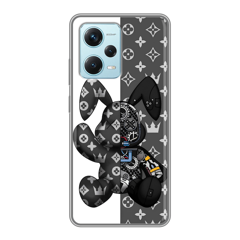 Силиконовый чехол на Xiaomi RedMi Note 12 Pro Plus с принтом Луи робот Силиконовый чехол на Xiaomi RedMi Note 12 Pro Plus с принтом Луи робот