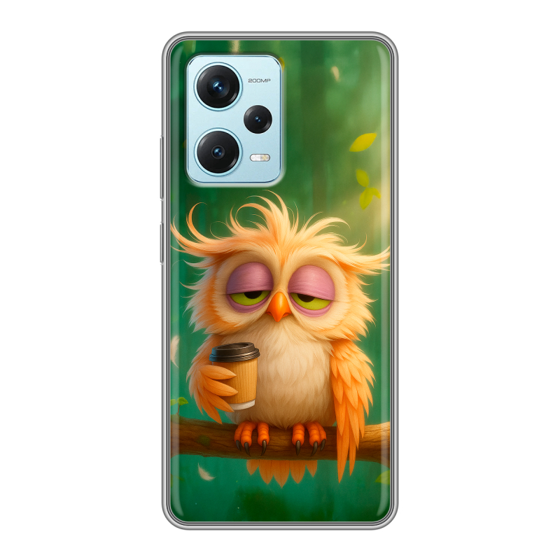 Силиконовый противоударный чехол на Xiaomi RedMi Note 12 Pro Plus с принтом сова Силиконовый противоударный чехол на Xiaomi RedMi Note 12 Pro Plus с принтом сова