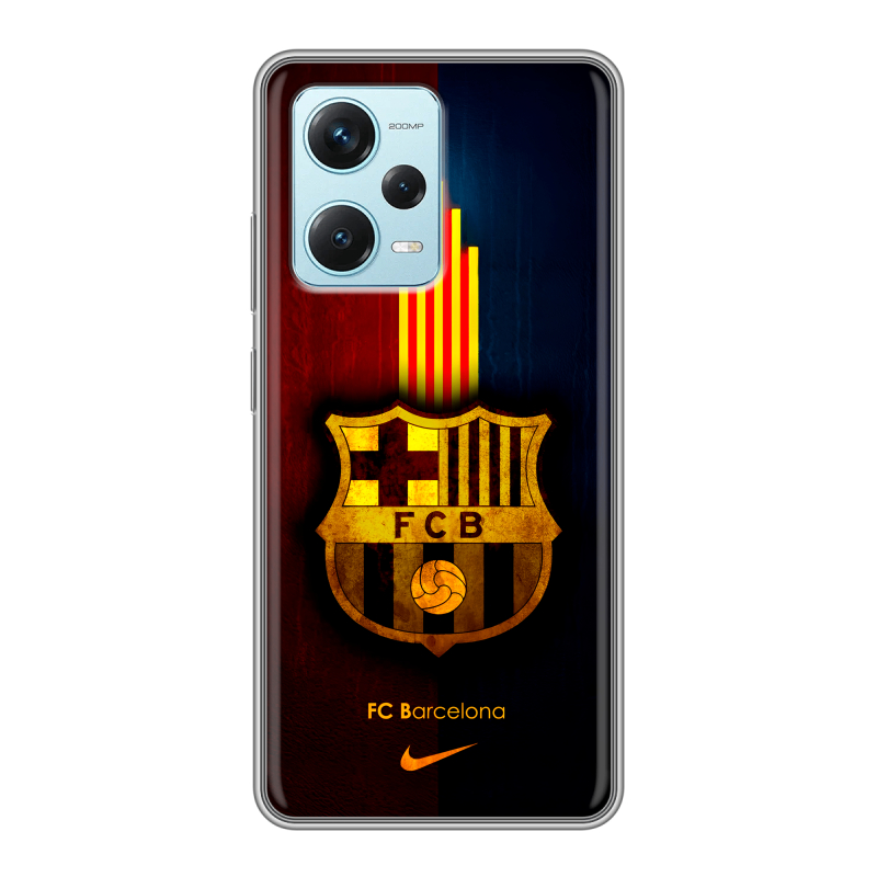 Силиконовый противоударный чехол на Xiaomi RedMi Note 12 Pro Plus с принтом Барселона Barcelona Силиконовый противоударный чехол на Xiaomi RedMi Note 12 Pro Plus с принтом Барселона Barcelona