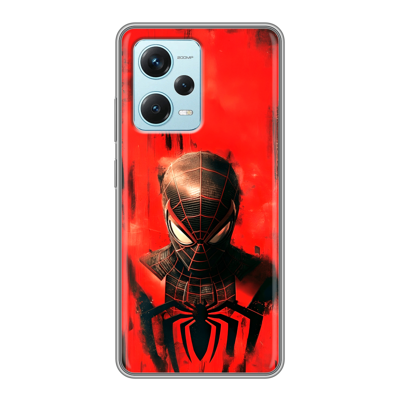 Силиконовый противоударный чехол на Xiaomi RedMi Note 12 Pro Plus с принтом человек паук spiderman Силиконовый противоударный чехол на Xiaomi RedMi Note 12 Pro Plus с принтом человек паук spiderman