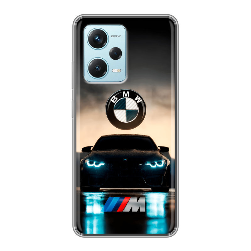 Силиконовый противоударный чехол на Xiaomi RedMi Note 12 Pro Plus с принтом БМВ BMW Силиконовый противоударный чехол на Xiaomi RedMi Note 12 Pro Plus с принтом БМВ BMW