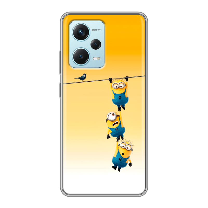 Силиконовый чехол на Xiaomi RedMi Note 12 Pro Plus с принтом Миньоны Силиконовый чехол на Xiaomi RedMi Note 12 Pro Plus с принтом Миньоны