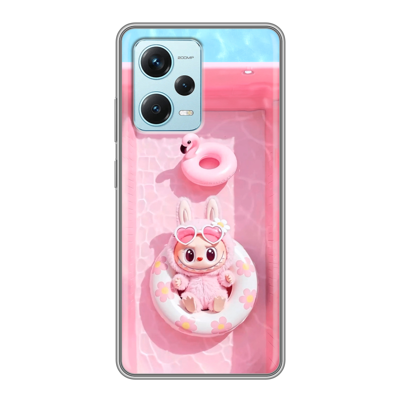 Силиконовый чехол на Xiaomi RedMi Note 12 Pro Plus с принтом Labubu Лабубу Силиконовый чехол на Xiaomi RedMi Note 12 Pro Plus с принтом Labubu Лабубу