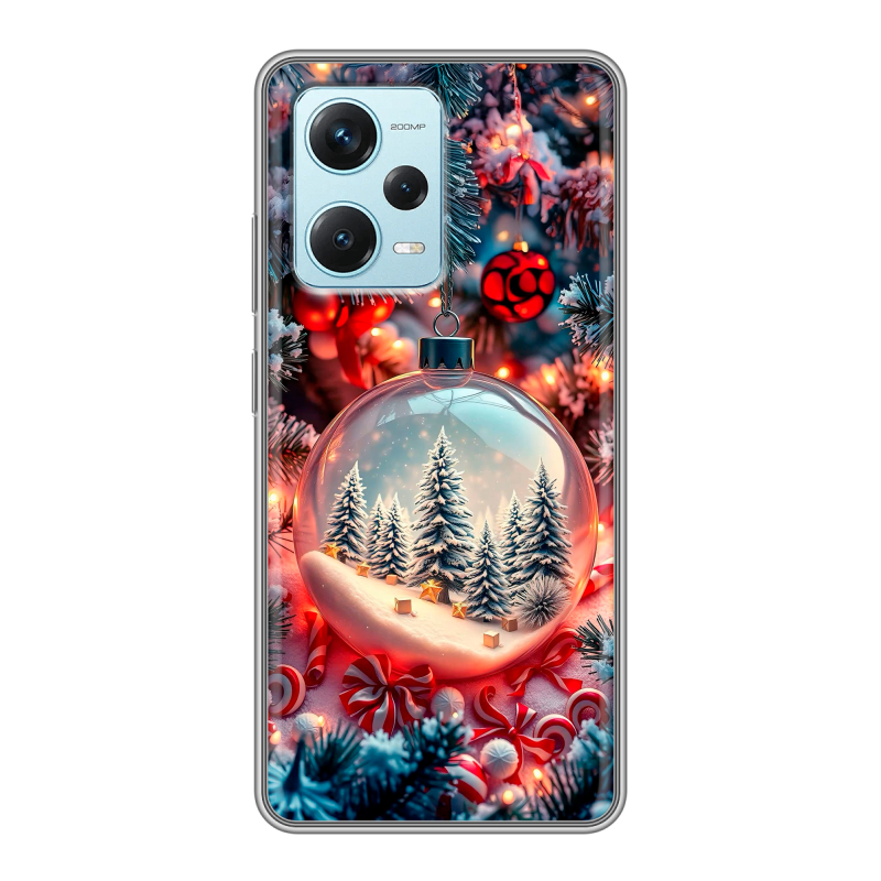 Силиконовый противоударный чехол на Xiaomi RedMi Note 12 Pro Plus с принтом Новый год Силиконовый противоударный чехол на Xiaomi RedMi Note 12 Pro Plus с принтом Новый год