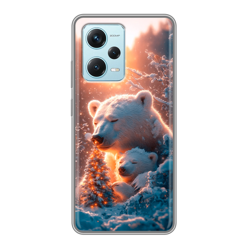 Силиконовый противоударный чехол на Xiaomi RedMi Note 12 Pro Plus с принтом Новый год Силиконовый противоударный чехол на Xiaomi RedMi Note 12 Pro Plus с принтом Новый год