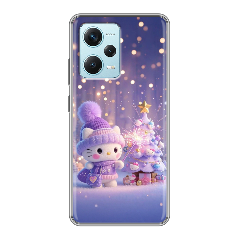 Силиконовый противоударный чехол на Xiaomi RedMi Note 12 Pro Plus с принтом Новый год Силиконовый противоударный чехол на Xiaomi RedMi Note 12 Pro Plus с принтом Новый год