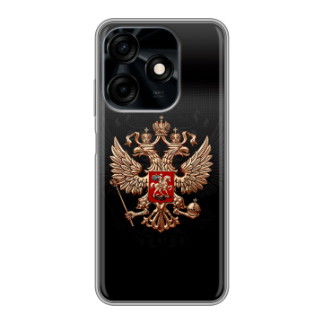 Силиконовый чехол на Tecno Spark 10C с принтом Герб России Силиконовый чехол на Tecno Spark 10C с принтом Герб России
