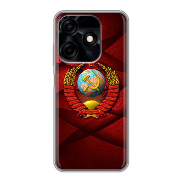 Силиконовый чехол на Tecno Spark 10C с принтом Герб СССР Силиконовый чехол на Tecno Spark 10C с принтом Герб СССР