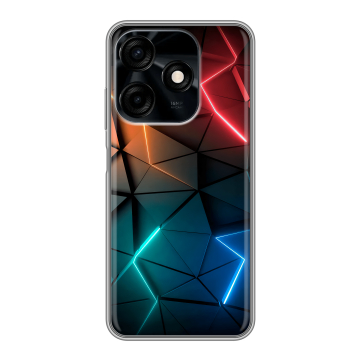 Силиконовый чехол на Tecno Spark 10C с принтом Абстракция неон Силиконовый чехол на Tecno Spark 10C с принтом Абстракция неон