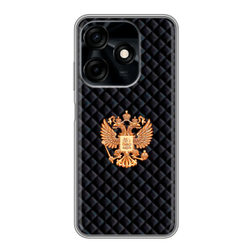 Силиконовый чехол на Tecno Spark 10C с принтом Герб России принт Силиконовый чехол на Tecno Spark 10C с принтом Герб России принт