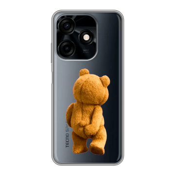 Силиконовый чехол на Tecno Spark 10C с принтом Медведь Силиконовый чехол на Tecno Spark 10C с принтом Медведь