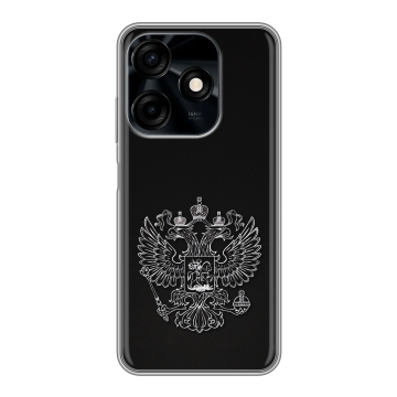 Силиконовый чехол на Tecno Spark 10C с принтом Герб России Силиконовый чехол на Tecno Spark 10C с принтом Герб России