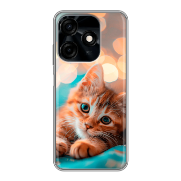 Силиконовый чехол на Tecno Spark 10C с принтом котик Силиконовый чехол на Tecno Spark 10C с принтом котик