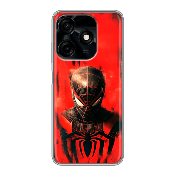 Силиконовый чехол на Tecno Spark 10C с принтом человек паук spiderman Силиконовый чехол на Tecno Spark 10C с принтом человек паук spiderman