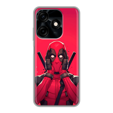 Силиконовый чехол на Tecno Spark 10C с принтом Дедпул Deadpool Силиконовый чехол на Tecno Spark 10C с принтом Дедпул Deadpool