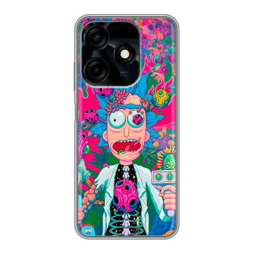Силиконовый чехол на Tecno Spark 10C с принтом Рик и Морти Rick Morty Силиконовый чехол на Tecno Spark 10C с принтом Рик и Морти Rick Morty