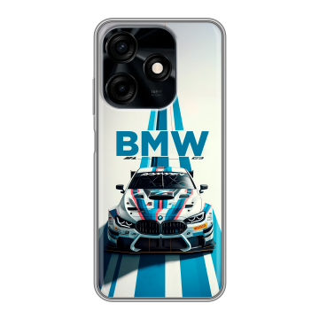 Силиконовый чехол на Tecno Spark 10C с принтом БМВ BMW Силиконовый чехол на Tecno Spark 10C с принтом БМВ BMW