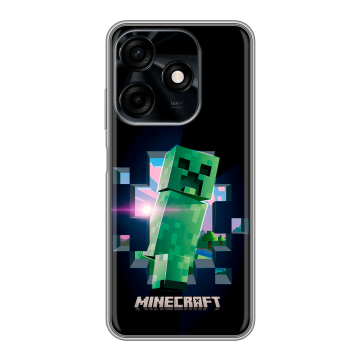Силиконовый чехол на Tecno Spark 10C с принтом Майнкрафт Minecraft Силиконовый чехол на Tecno Spark 10C с принтом Майнкрафт Minecraft