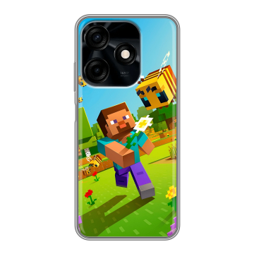 Силиконовый чехол на Tecno Spark 10C с принтом Майнкрафт Minecraft Силиконовый чехол на Tecno Spark 10C с принтом Майнкрафт Minecraft