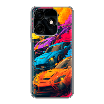 Силиконовый чехол на Tecno Spark 10C с принтом Тачки Силиконовый чехол на Tecno Spark 10C с принтом Тачки