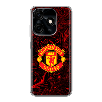 Силиконовый чехол на Tecno Spark 10C с принтом Manchester United