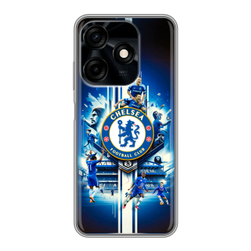 Силиконовый чехол на Tecno Spark 10C с принтом Chelsea Челси