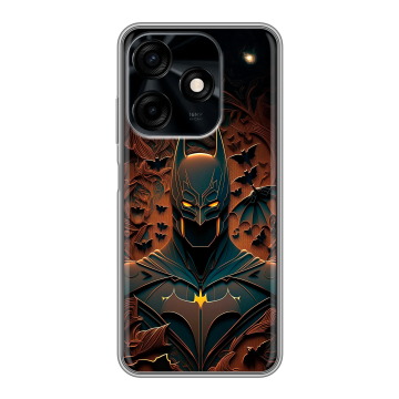 Силиконовый чехол на Tecno Spark 10C с принтом Batman Бэтмен