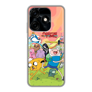 Силиконовый чехол на Tecno Spark 10C с принтом Adventure time Время приключений