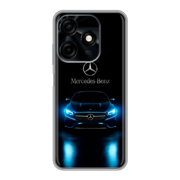 Силиконовый чехол на Tecno Spark 10C с принтом Mercedes Мерседес Силиконовый чехол на Tecno Spark 10C с принтом Mercedes Мерседес