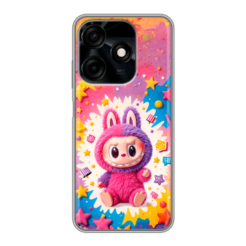 Силиконовый чехол на Tecno Spark 10C с принтом Labubu Лабубу Силиконовый чехол на Tecno Spark 10C с принтом Labubu Лабубу