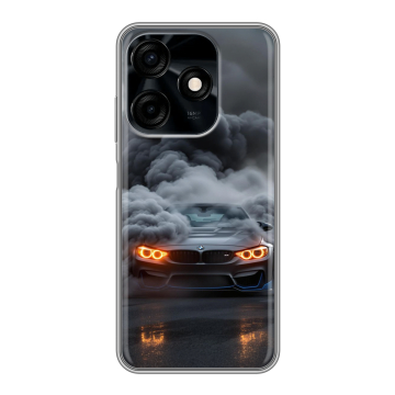 Силиконовый чехол на Tecno Spark 10C с принтом BMW БМВ