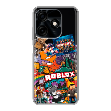 Силиконовый чехол на Tecno Spark 10C с принтом Roblox Роблокс Силиконовый чехол на Tecno Spark 10C с принтом Roblox Роблокс