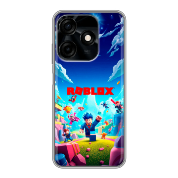 Силиконовый чехол на Tecno Spark 10C с принтом Roblox Роблокс Силиконовый чехол на Tecno Spark 10C с принтом Roblox Роблокс